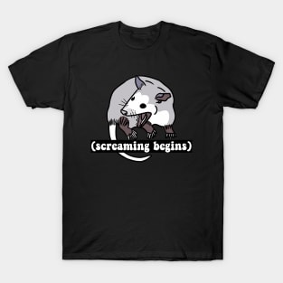 Possum Sticker / Shirt | Screaming Begins | Opossum Sticker | Sticker for Laptop | Funny T-Shirt